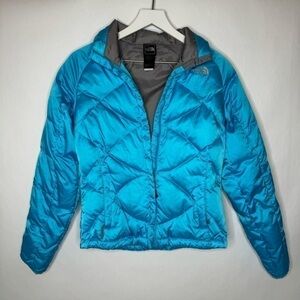 The North Face Blue Full Zip Puffer Jacket